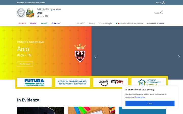 Screenshot of icarco.edu.it