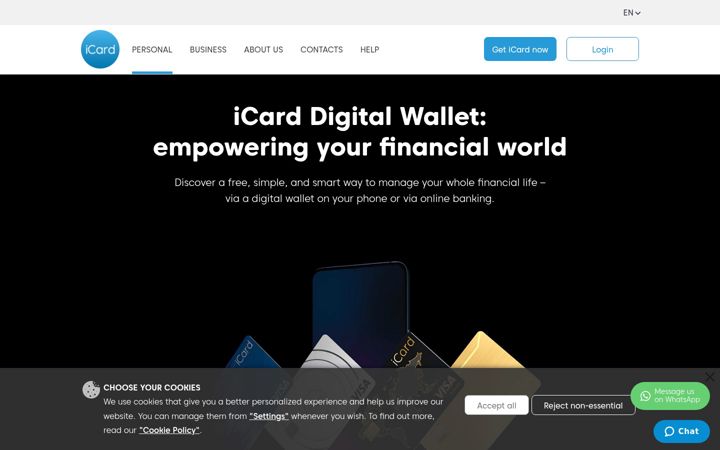 Screenshot of icard.com