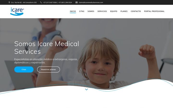 Screenshot of icaremedicalservices.com