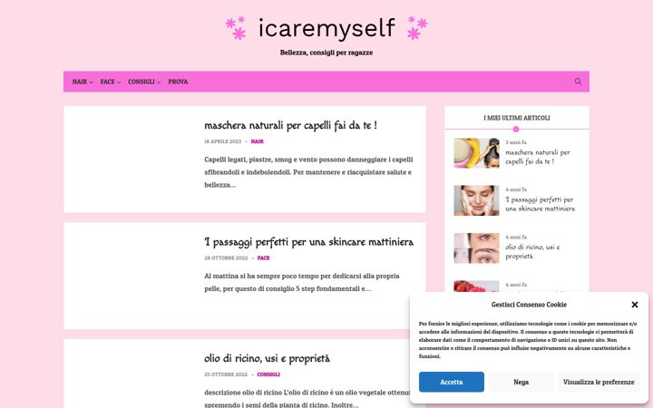 Screenshot of icaremyself.altervista.org