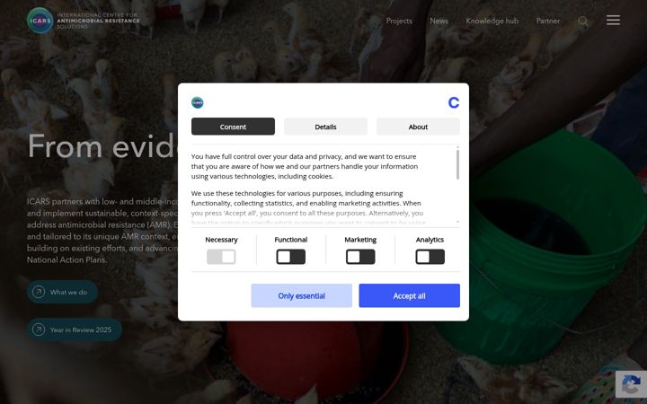 Screenshot of icars-global.org