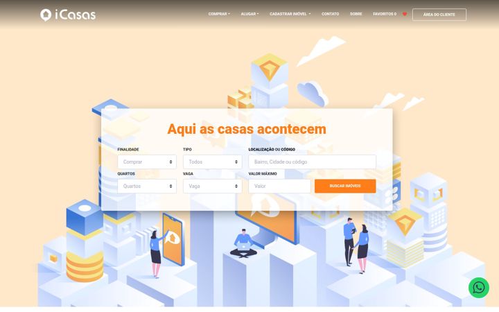 Screenshot of icasasimoveis.com.br