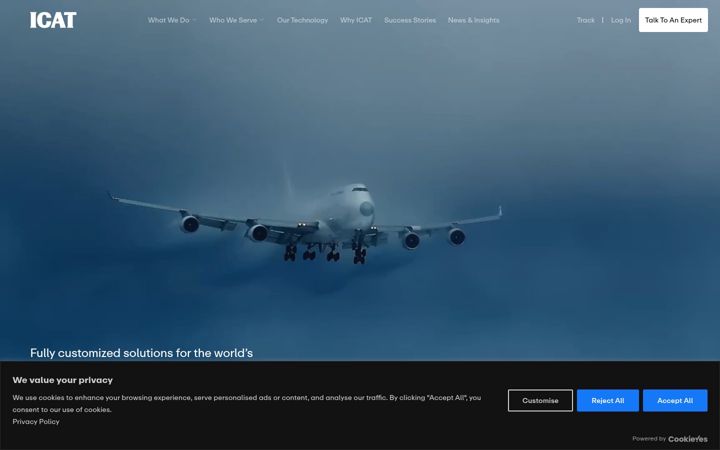 Screenshot of icatlogistics.com