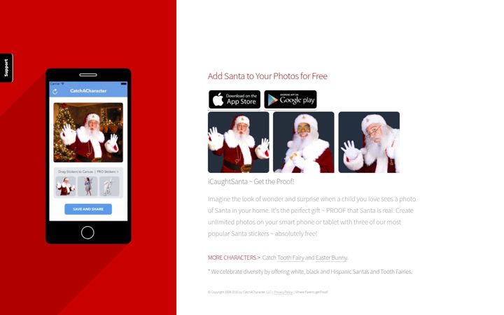 Screenshot of icaughtsanta.com