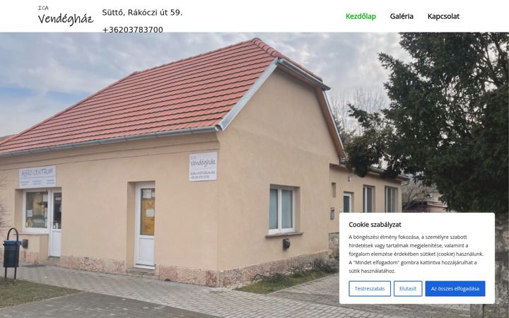 Screenshot of icavendeghaz.hu