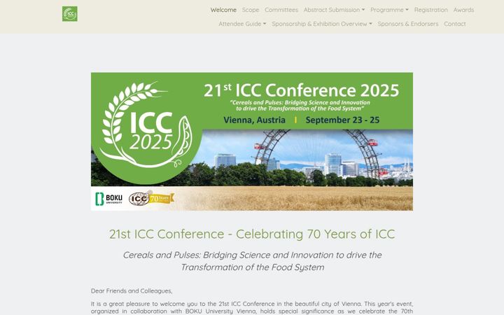 Screenshot of icc-conference.com