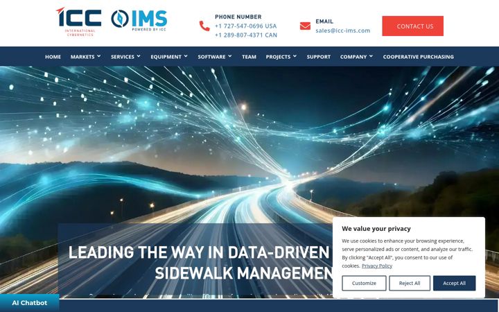 Screenshot of icc-ims.com