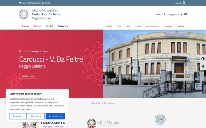 Screenshot of iccarduccidafeltre.edu.it