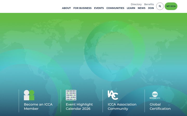 Screenshot ta' iccaworld.org