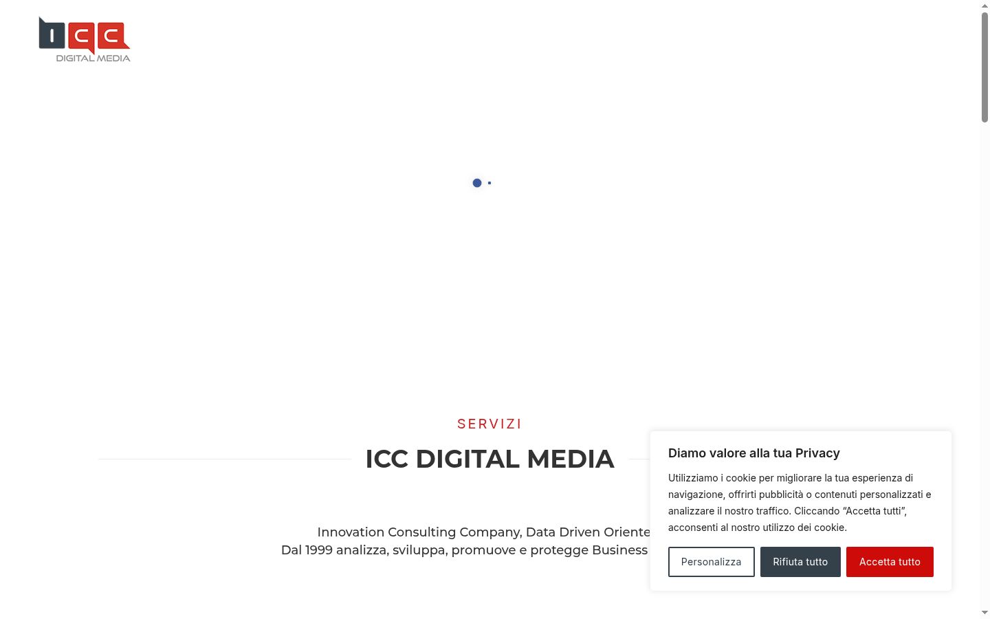 Screenshot des Einwilligungsbanners vor jeglicher Interaktion