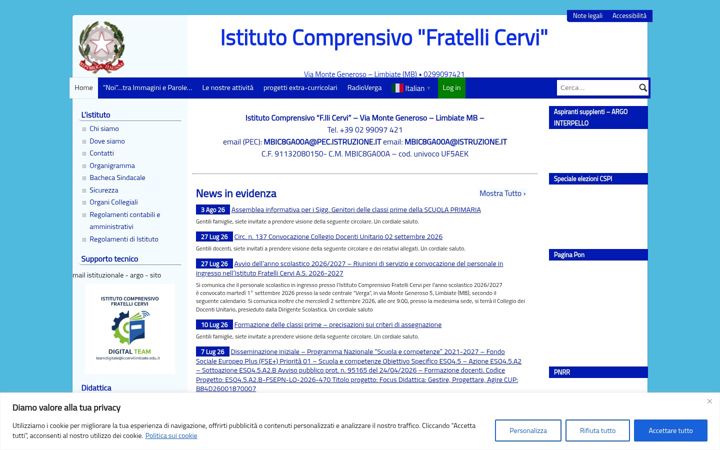 Screenshot of iccervilimbiate.edu.it