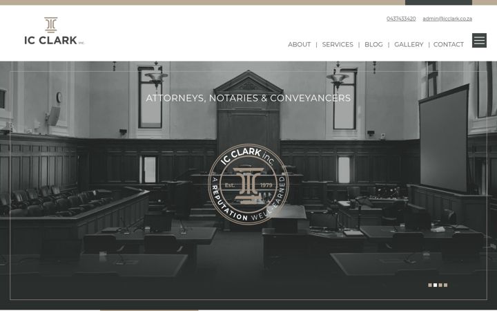 Screenshot of icclarkinc.co.za