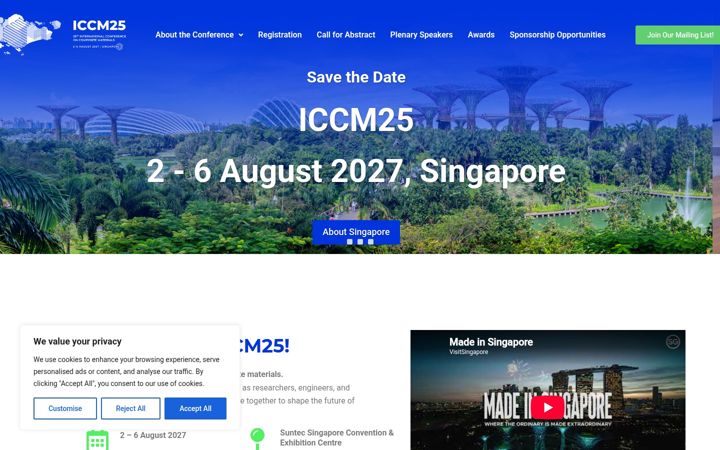 Screenshot of iccm2027.com