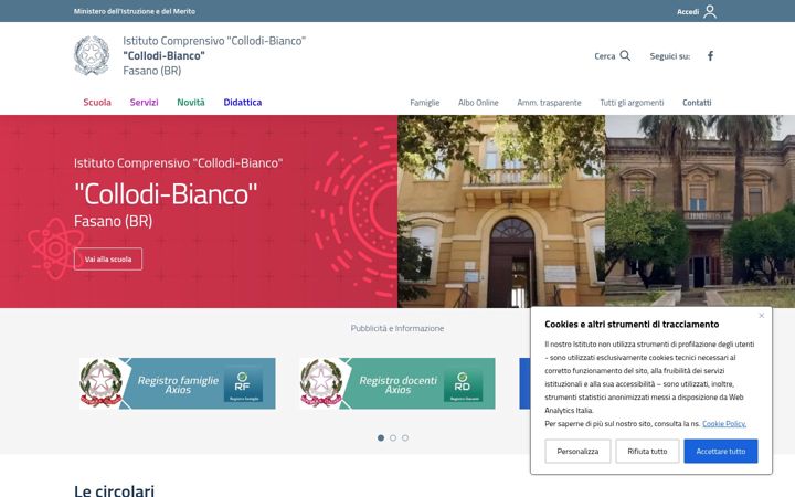 Screenshot of iccollodibianco.edu.it