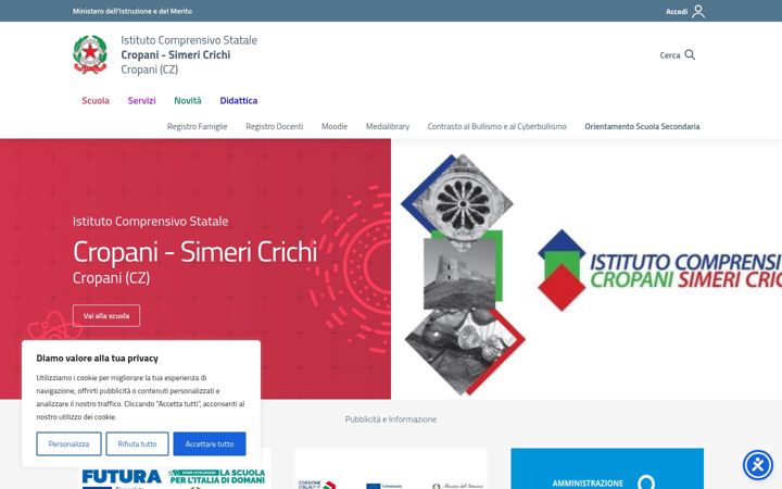 Screenshot of iccropani-simericrichi.edu.it