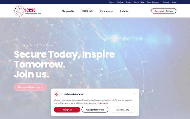 Screenshot of iccso.org.uk