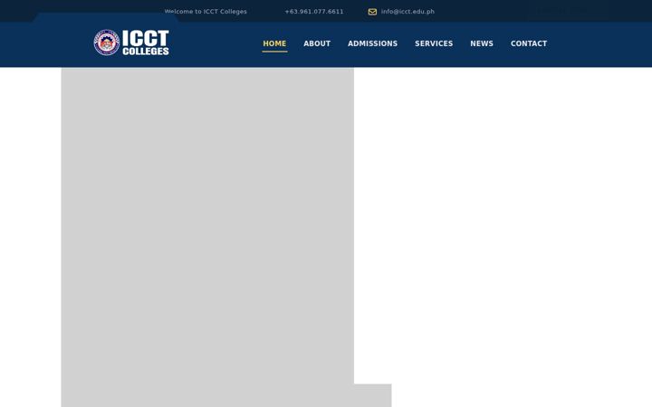 Screenshot of icct.edu.ph