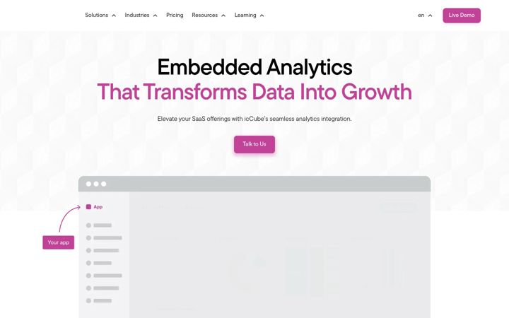 Screenshot of iccube.com