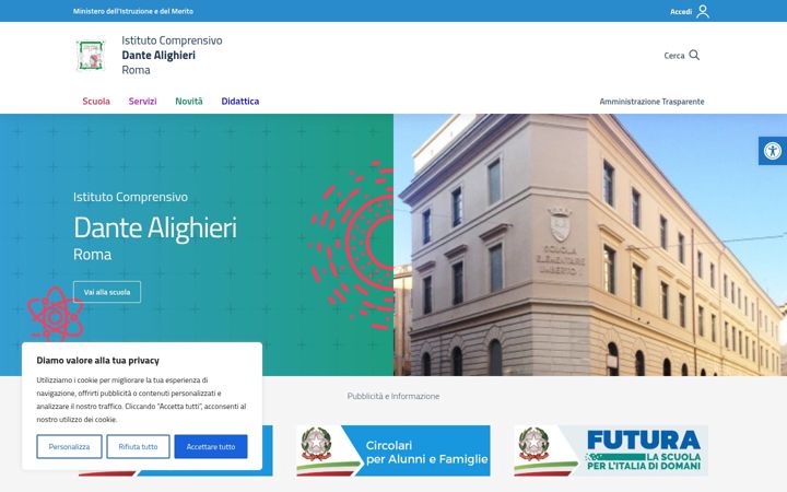 Screenshot of icdantealighieriroma.edu.it