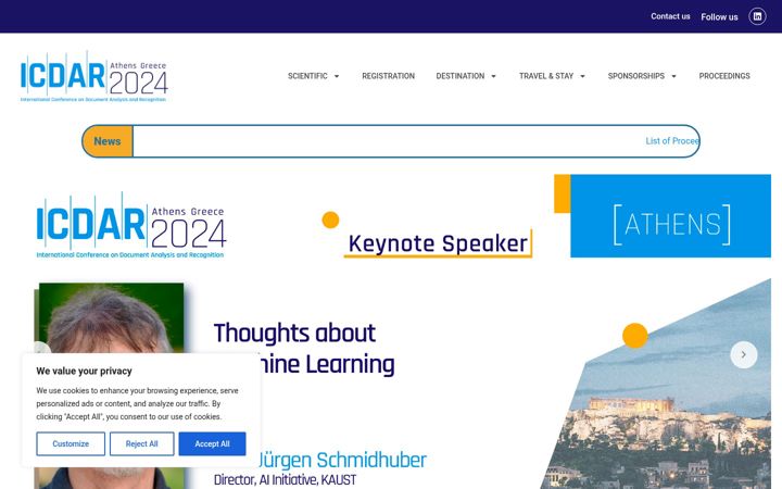 Screenshot of icdar2024.com