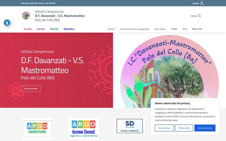 Screenshot of icdavanzatimastromatteo.edu.it