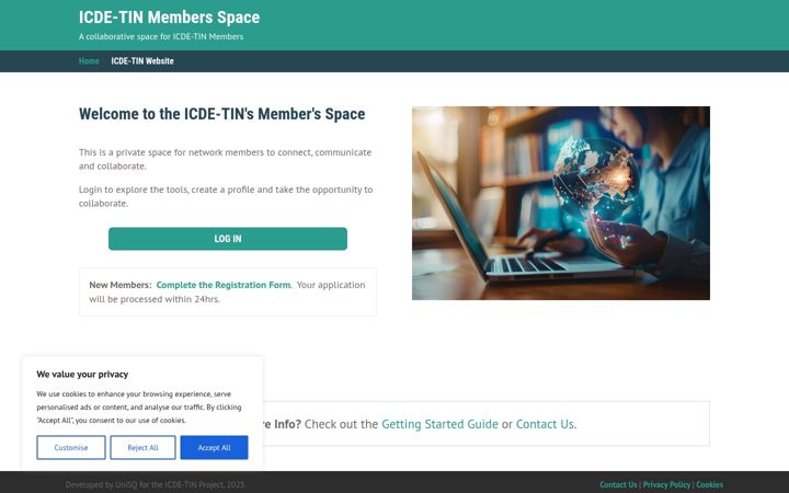 Screenshot of icde-tin.net