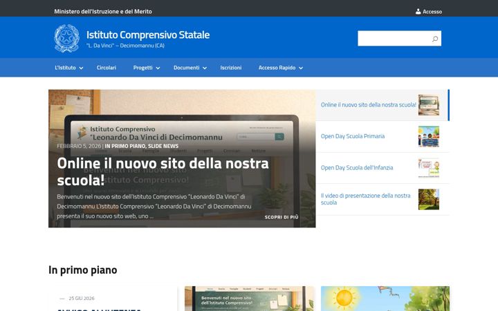 Screenshot of icdecimomannu.edu.it
