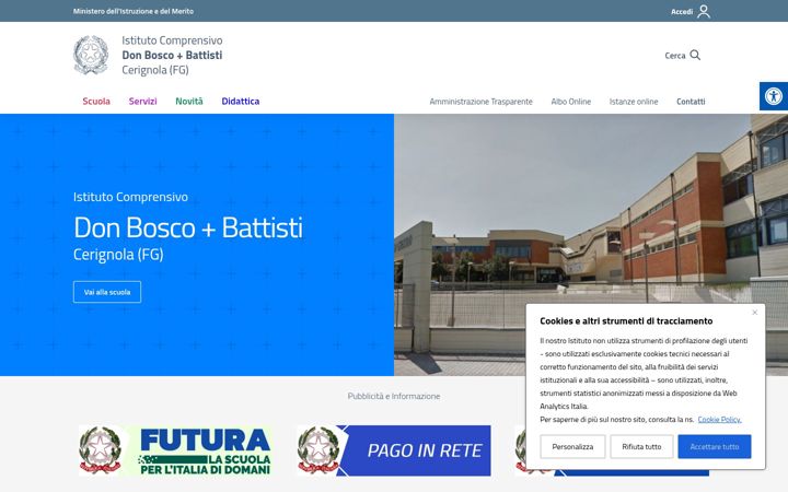 Screenshot of icdonbosco-battisti.edu.it