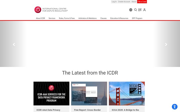 Screenshot of icdr.org