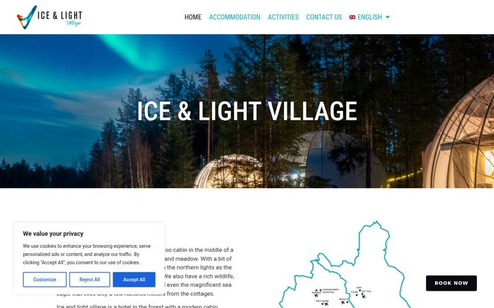 Screenshot of ice-and-light.com