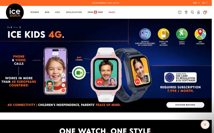 Captură de ecran a ice-watch.com