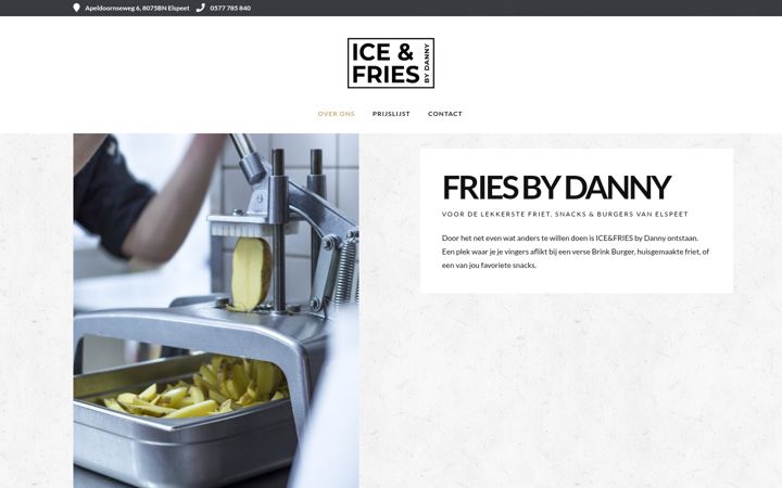 Screenshot of iceandfriesbydanny.nl