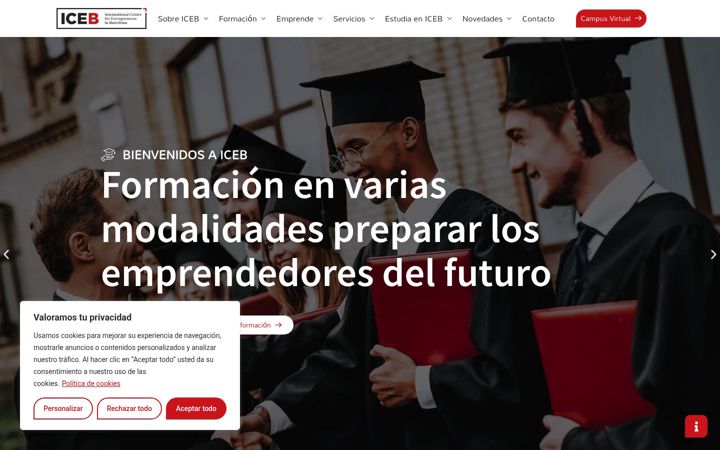 Screenshot of iceb-edu.com