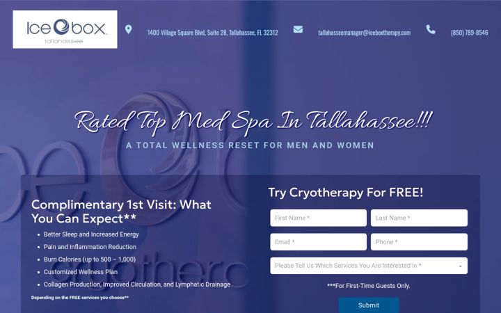 Screenshot of iceboxtallahassee.com