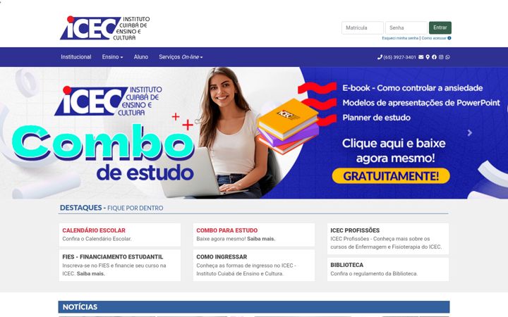 Screenshot of icec.edu.br