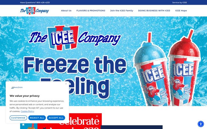 Skærmbillede af icee.com