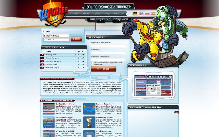 Screenshot of icefighter.com