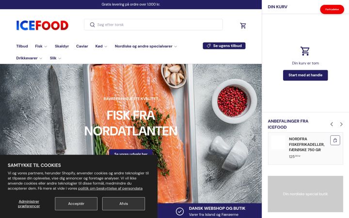 Screenshot of icefood.dk