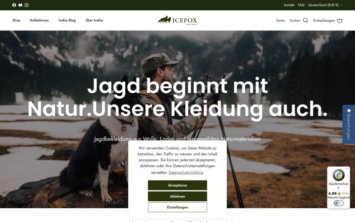 Screenshot of icefox.de