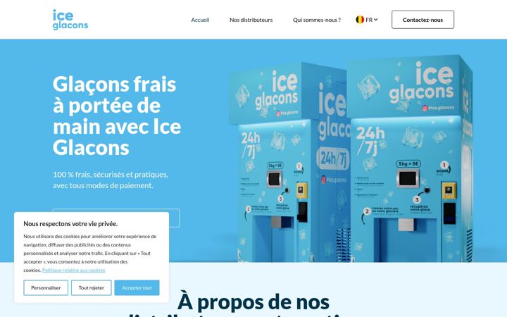 Screenshot of iceglacons.com