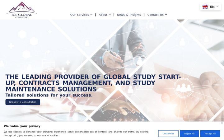 Screenshot of iceglobalconsulting.com