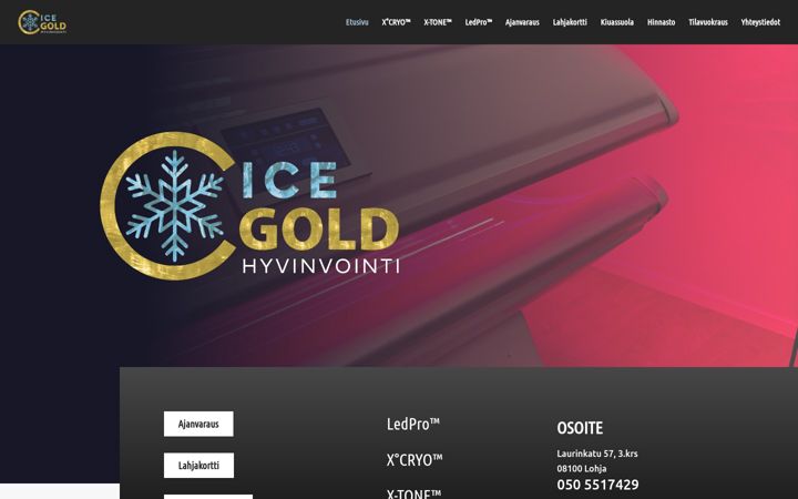Screenshot of icegold.fi