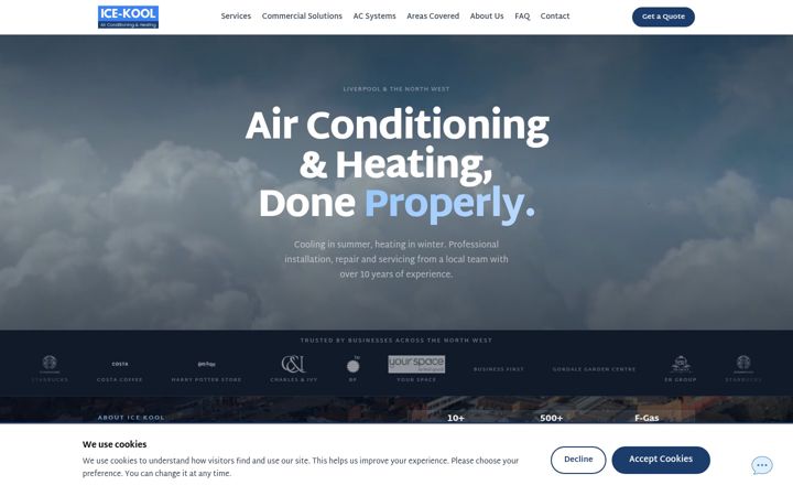 Screenshot of icekool.co.uk