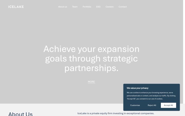 Screenshot of icelake.com