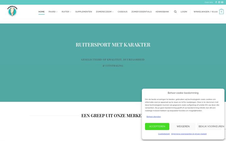 Screenshot of icelandichorseshop.nl