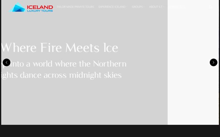 Snímek obrazovky icelandluxurytours.com