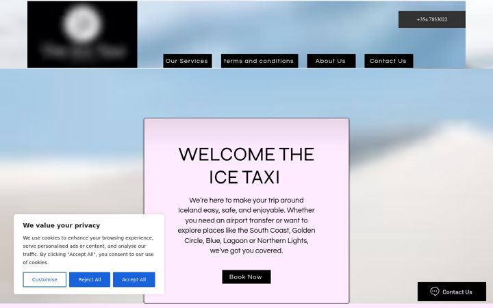 Screenshot of icelandtaxi.online
