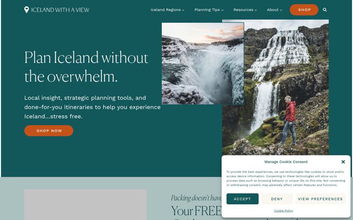 Snímek obrazovky icelandwithaview.com