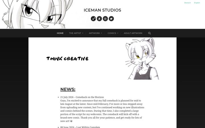 Screenshot of iceman-studios.com