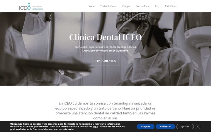 Screenshot of iceodental.com